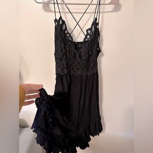 Free people black lace dress